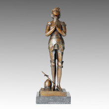 Soldaten Statue Maid Orleans Bronze Skulptur, M. Mrcie TPE-205